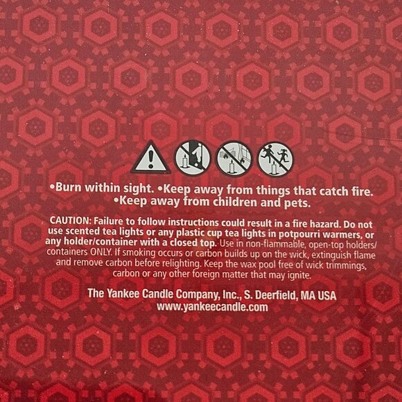 Yankee Candle Sparkling Cinnamon Tea Lights Holder Set Glass Christmas Holiday - Picture 10 of 10